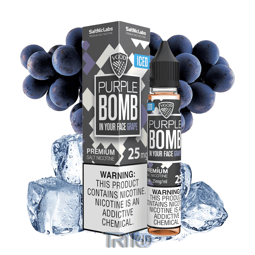 سالت نیکوتین بمب انگور یخ ویگاد VGOD PURPLE BOMB GRAPE ICE
